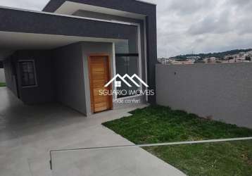 R$ 535 mil - casa nova 3 quartos (1 suíte), terreno 180 m², costeira, araucária/pr.