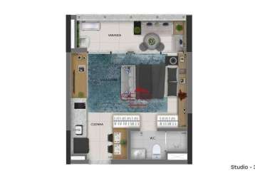 Studio com 1 dormitório à venda, 39 m² por r$ 415.000,00 - presidente altino - osasco/sp