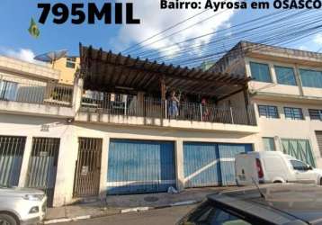 Casa com renda no bairro vila ayrosa é um condominio com 6 casas