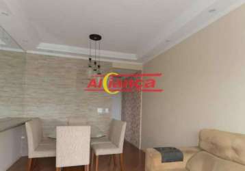 Apartamento com 2 dormitórios à venda, 59 m² -vila rio de janeiro - guarulhos - sp