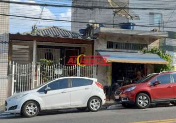 Casa comercial no centro de guarulhos com 216 metros de terreno com 04 rendimentos,