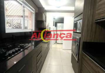 Apartamento 134m² com4 dormitórios sendo 2 suítes - vila augusta, guarulhos/sp