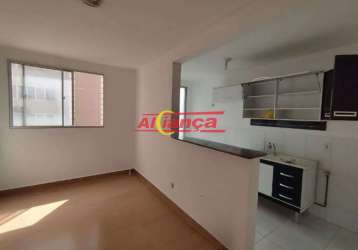 Apartamento a venda na vila rio, ao lado do shopping maia, 44 m², 2 dormitórios, 1 vaga