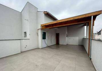 Cobertura com 2 dormitórios à venda, 100 m² por r$ 442.000,00 - vila bartira - santo andré/sp