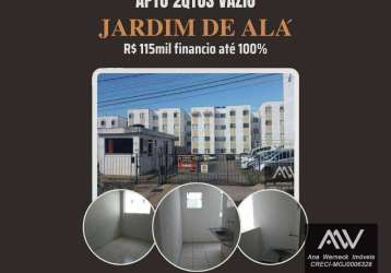 Apartamento com 2 dormitórios à venda, 50 m² por r$ 115.000,00 - jardim de alá - juiz de fora/mg