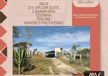 Chácara com 2 dormitórios à venda, 1000 m² por r$ 40.000 de entrada - centro - torreões (juiz de fora)/mg