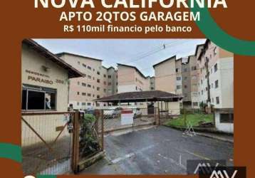 Apartamento com 2 dormitórios à venda, 50 m² por r$ 110.000,00 - nova califórnia - juiz de fora/mg