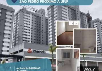 Apartamento com 2 dormitórios para alugar, 50 m² por r$ 1.020,00/mês - são pedro - juiz de fora/mg