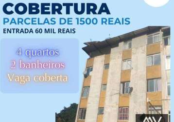 Cobertura com 4 dormitórios à venda, 120 m² por r$ 60.000 de entrada - borboleta - juiz de fora/mg