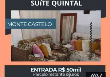 Casa com 3 dormitórios à venda, 80 m² por r$ 50.000 de entrada - monte castelo - juiz de fora/mg