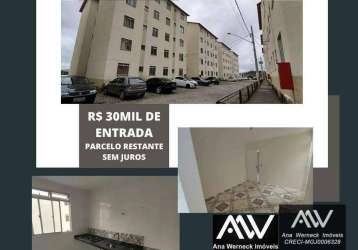 Apartamento com 2 dormitórios à venda, 50 m² por r$ 30.000 de entrada - santa isabel  juiz de fora/mg