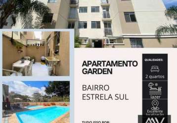 Apartamento garden com 2 dormitórios à venda, 60 m² por r$ 220.000,00 - estrela sul - juiz de fora/mg