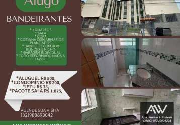 Apartamento com 2 dormitórios para alugar, 60 m² por r$ 1.075,00/mês - bandeirantes - juiz de fora/mg