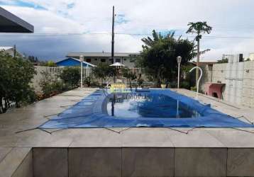 Linda e ampla casa na praia do sonho, com 3 dormitórios e piscina semi-mobiliada(enseada de brito/p