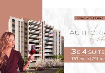 Apartamentos em authoria by tebas com 3 e 4 dormitórios 3 e 4 suítes 2 e 3 vagas excelente localização - jundiaí cod. 28171