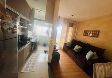 Apartamento mobiliado com 2 quartos à venda, 63 m² por r$ 330.000 - condomínio passeo - sorocaba/sp