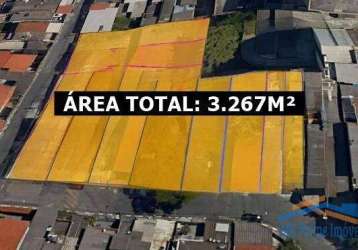 Terreno c/ 3.267m² p/ prédio residencial ou comercial no jaguaribe - osasco