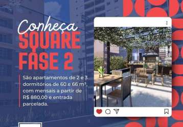 Apartamento garden duo c/ 60m² na planta no cond. square em carapicuíba/sp