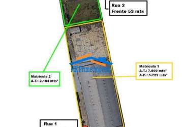 Terreno com 10.000 mts. testada 54 mts  frente para 2 ruas em osasco.