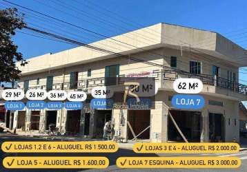 Loja para alugar, 45 m² por r$ 2.000,00/mês - centro - peruíbe/sp