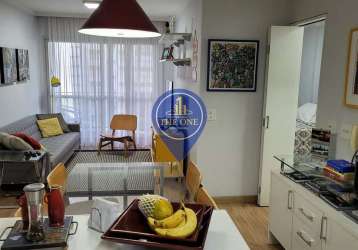 Apartamento totalmente mobiliado, com 48m², para locação, campo belo, são paulo, sp