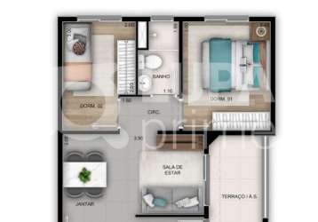 Apartamento com 2 quartos para venda, vila maria baixa, são paulo