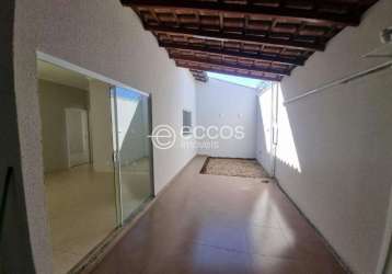 Casa à venda, 2 quartos, 1 suíte, 2 vagas, jardim brasília - uberlândia/mg