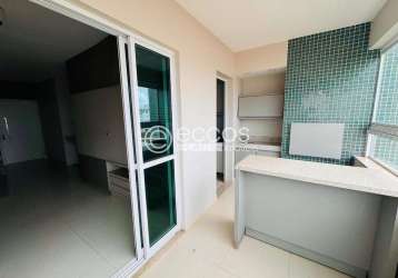 Apartamento para aluguel, 2 quartos, 1 suíte, 2 vagas, santa mônica - uberlândia/mg