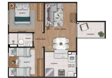 Apartamento com 2 dormitórios à venda, 41 m² por r$ 208.990,00 - pajuçara - natal/rn