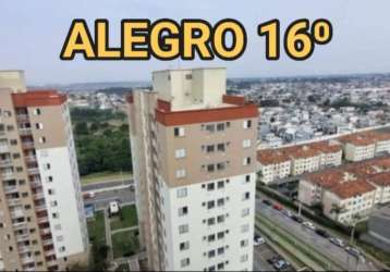 Apto 16⁰ com 2 qtos, sacada, garagem