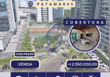 Vendo cobertura duplex  213 m² | 03 quartos | condomínio manhattan square | patamares | salvador | ba