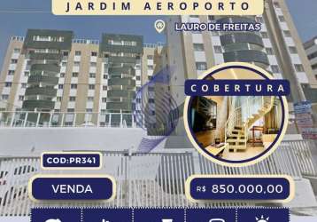 Vendo apartamento coberttura|156 m²| 03 quartos | edificio primavera | jardim aeroporto | lauro de freitas | ba.