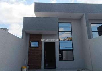 Casa com 1 suíte + 2 dormitórios à venda, 68 m² por r$ 390.000 - santa felicidade - cascavel/pr