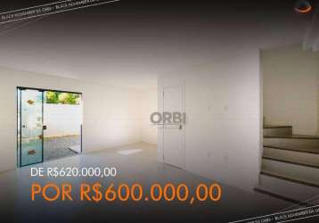 Casa com 03 dormitórios,sendo 01 suíte  à venda, 112 m² por r$ 600.000 - vorstadt - blumenau/sc