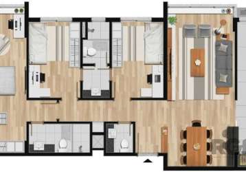 Apto 3 dormitórios  114,45 m²- 1 suíte e mais 2 suítes americanas),lavabo, cozinha americana e churrasqueira  - box duplo  09&lt;br&gt;piscina, fitness, salão de festas, sala de jogos, vestiário diari