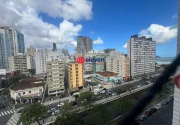 Amplo apartamento com vista para o mar a 1 quadra da praia no josé menino