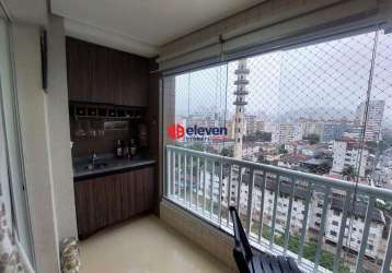 Apartamento planejado com 3 dormitórios e lazer completo na encruzilhada, santos