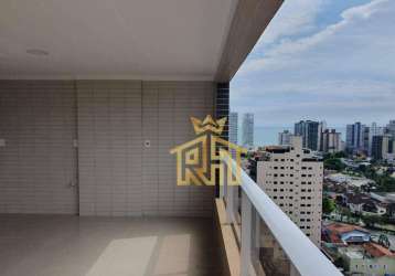 Apartamento com 3 dormitórios à venda, 126 m² por r$ 1.250.000,00 - canto do forte - praia grande/sp