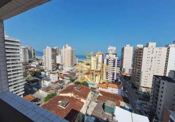 Apartamento à venda novo - 02 dormitórios (01 suíte) - varanda com vista mar - lazer - 01 vaga - aviação - praia grande