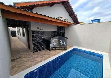 Casa com 2 dormitórios à venda, 65 m² por r$ 359.900 - nova itanhaém - interior - itanhaém/sp