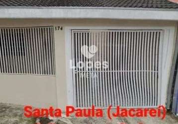 Casa a venda, bairro santa paula, 3 dormitorios 1 sendo suite, 3 vagas de garagem, jacareí/sp