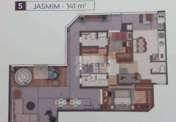 Apartamento com 3 dormitórios à venda, 143 m² por r$ 1.170.000,00 - jardim satélite - são josé dos campos/sp