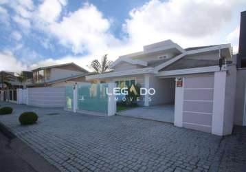 Casa com 4 quartos (3 suítes) à venda, 400 m² por r$ 3.700.000 - saguaçu - joinville/sc