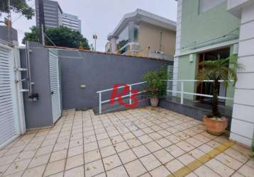 Casa com 9 dormitórios à venda, 300 m² - vila belmiro - santos/sp