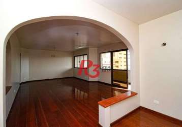 Apartamento para venda ou locação com 3 dormitórios à venda, 163 m² - boqueirão - santos/sp