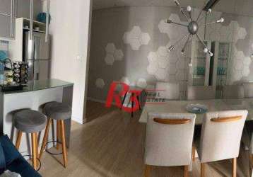 Apartamento à venda, 49 m² por r$ 290.000,00 - areia branca - santos/sp