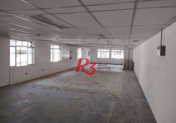 Sala para alugar, 280 m² por r$ 3.300,00/mês - macuco - santos/sp