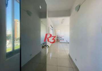 Sala para alugar, 58 m² por r$ 2.900,00/mês - boqueirão - santos/sp