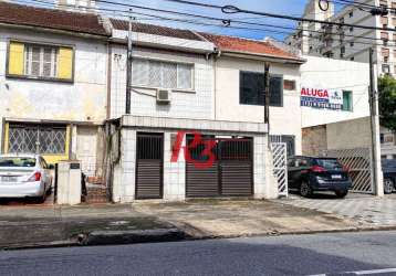 Sobrado com 2 dormitórios para alugar, 100 m² por r$ 7.400,00/mês - embaré - santos/sp