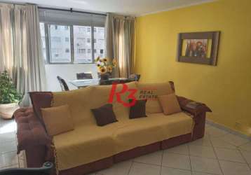 Apartamento com 2 dormitórios, 107 m² - venda por r$ 1.200.000,00 ou aluguel por r$ 8.000,02/mês - gonzaga - santos/sp